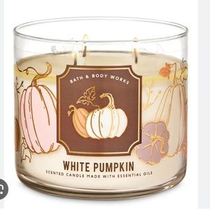 🎃 BBW White Pumpkin 3-Wick Candle NEW